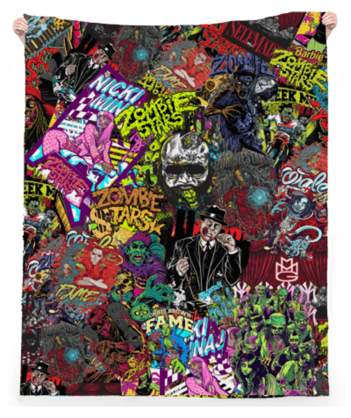 All Over Zombie Print Towel