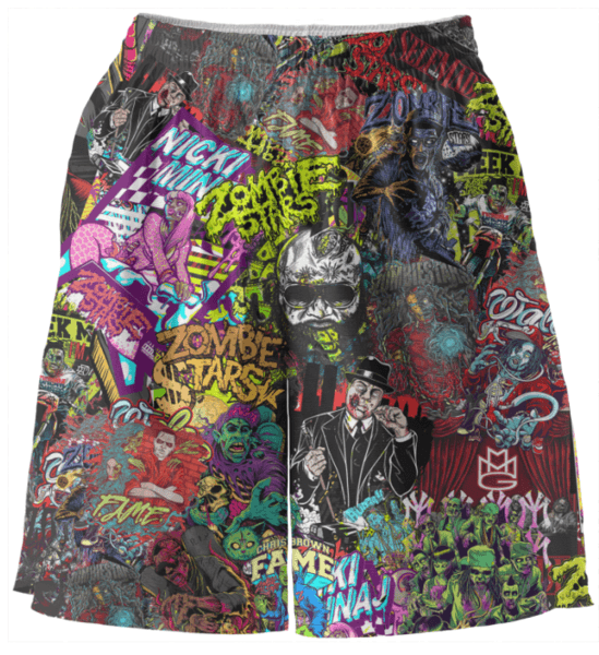 All Over Zombie Basketball Shorts