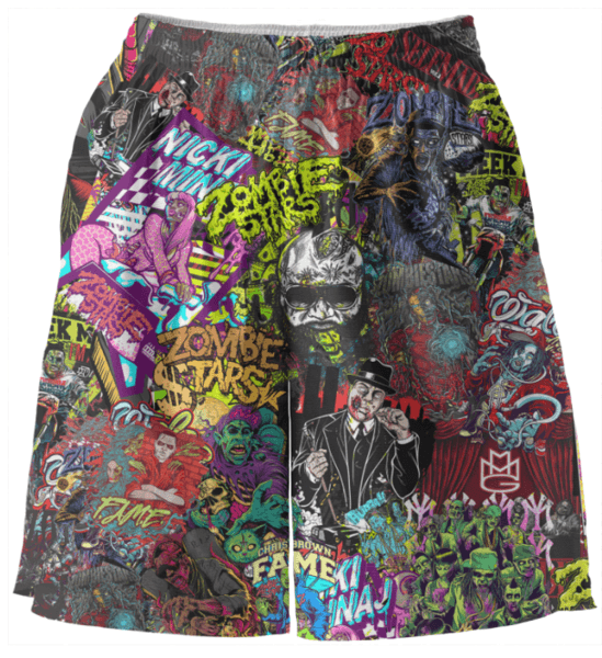 All Over Zombie Shorts