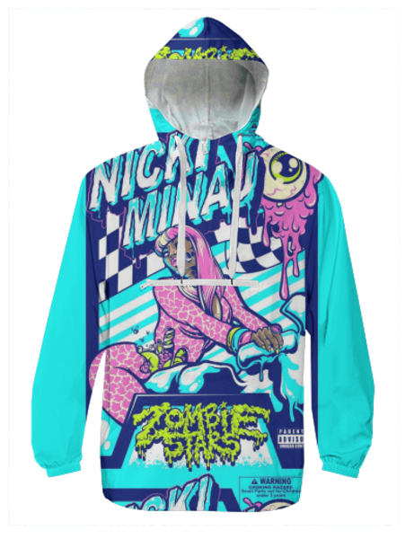 Nicki Minaj Zombie Print Large Windbreaker